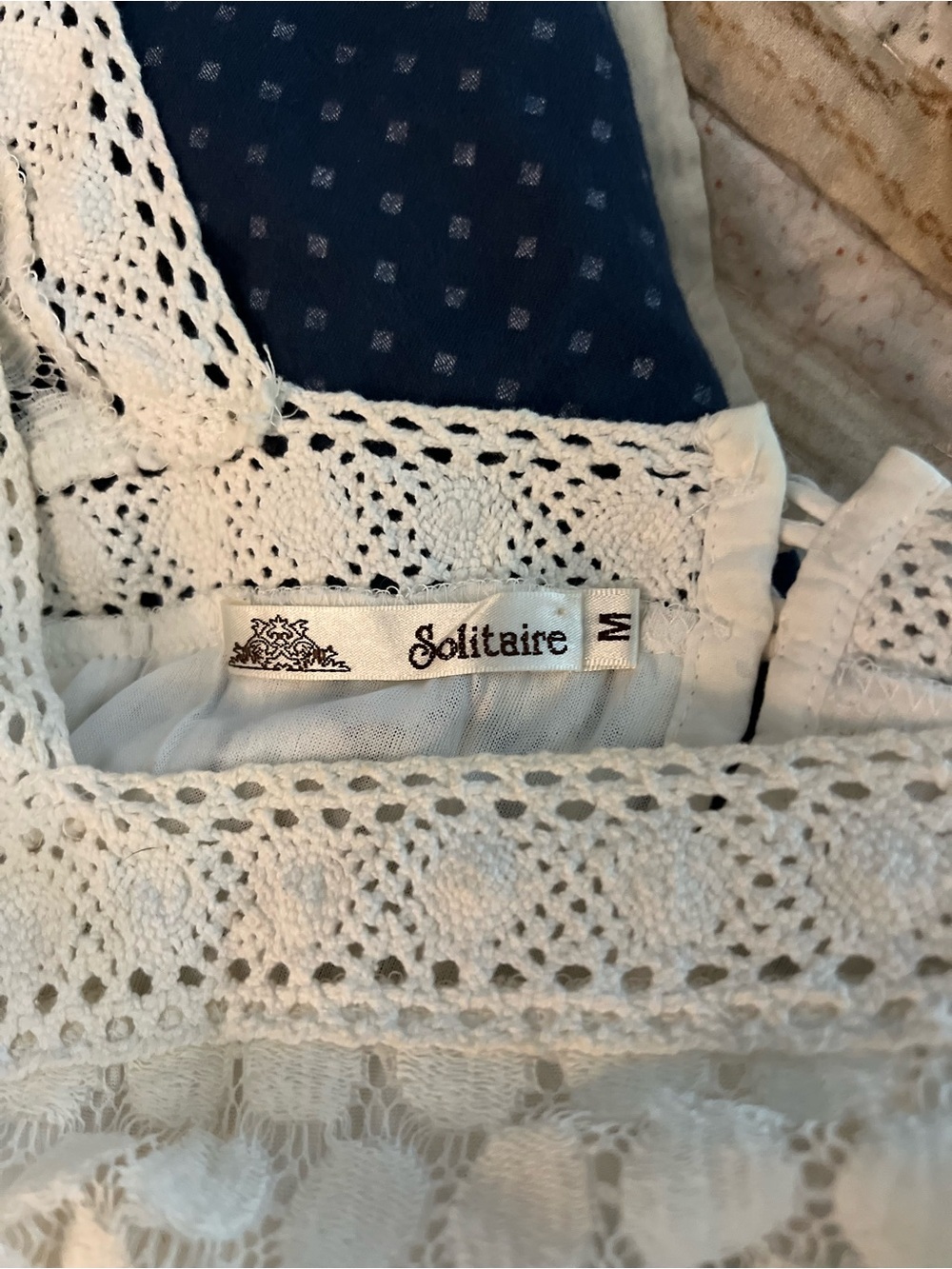 Solitaire White Crochet Lace Camisole
